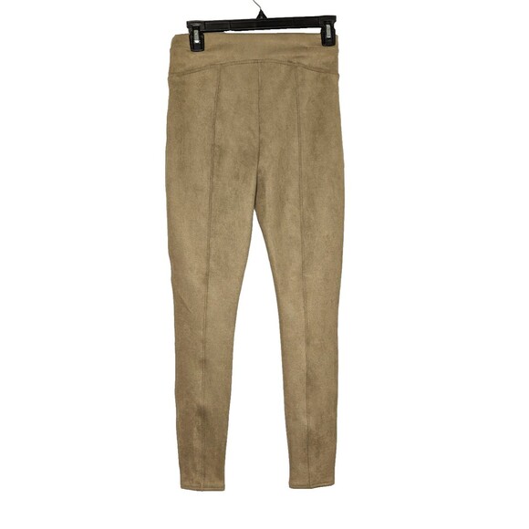 Spanx Women's Size Small Rich Caramel Brown Faux Suede Full Length Leggings - Picture 1 of 5